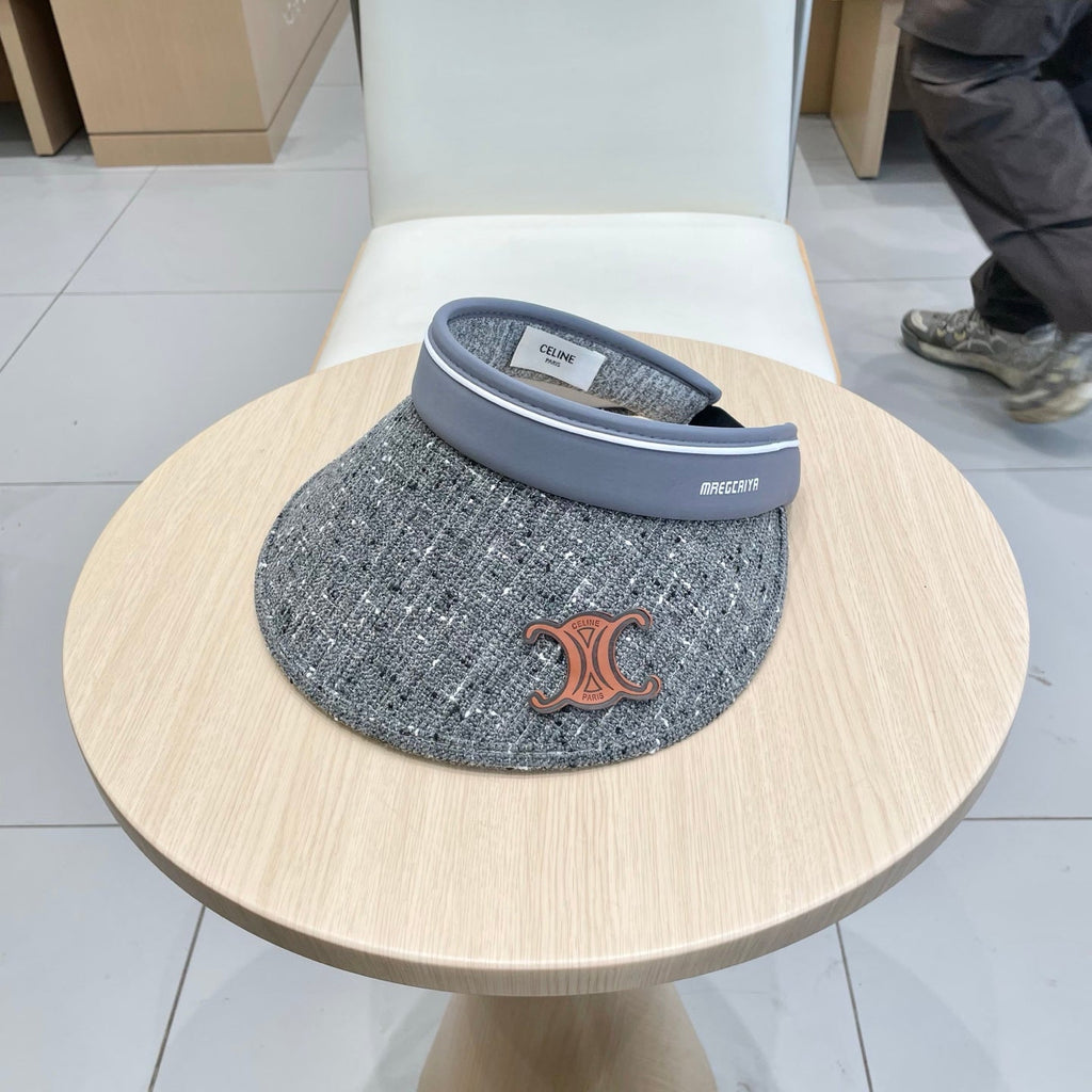CELINE 25S VISOR HAT MODEL 735320 IN TWEED